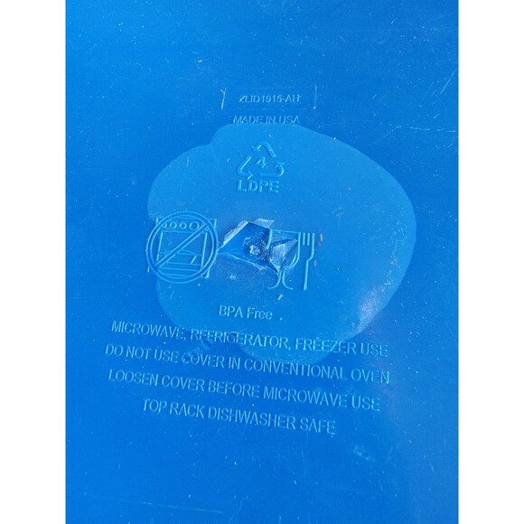 Anchor Hocking Glass Storage Container Rectangular 2.75 Quart With Blue Lid - Picture 7 of 8